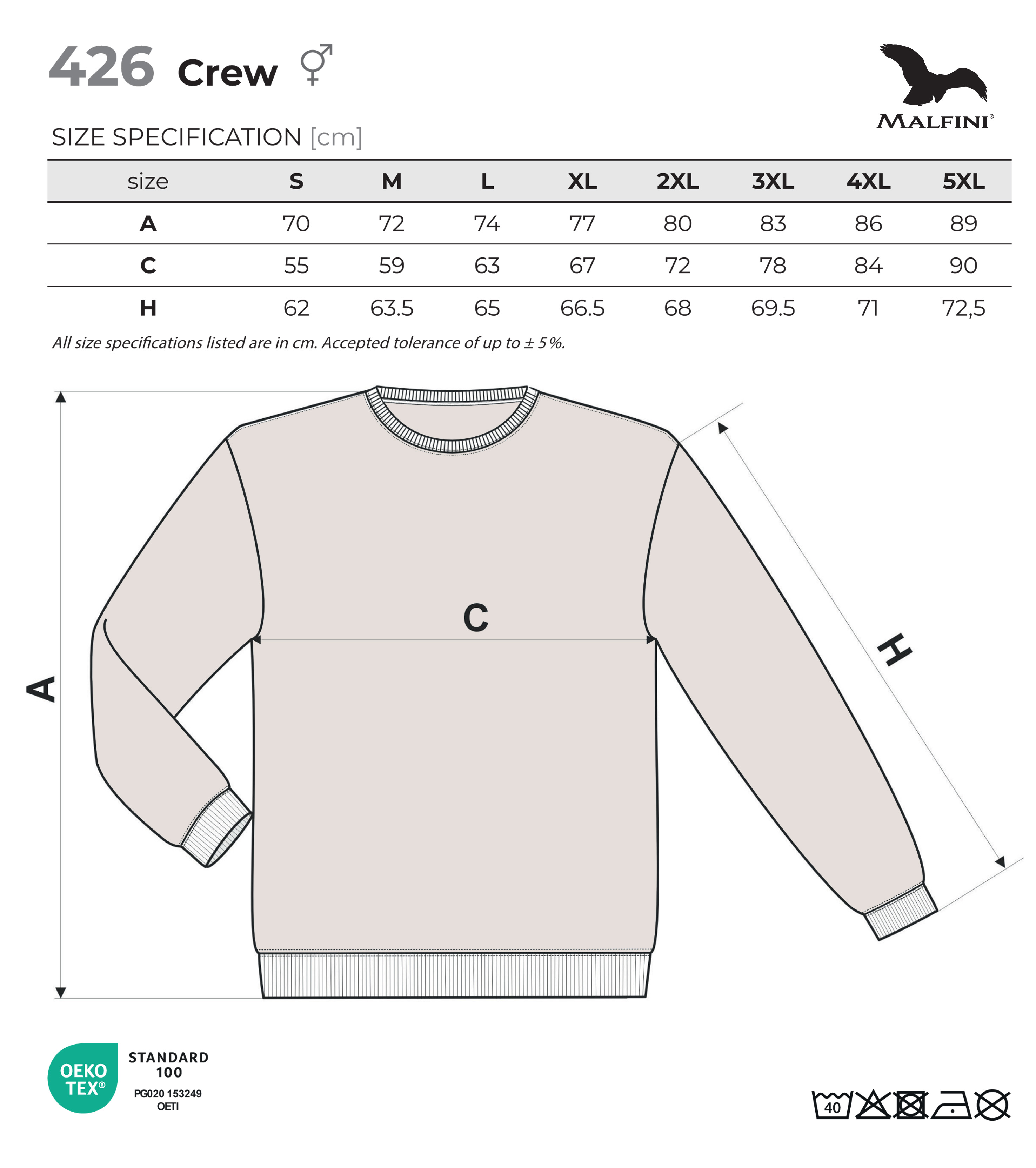 mikina crew unisex